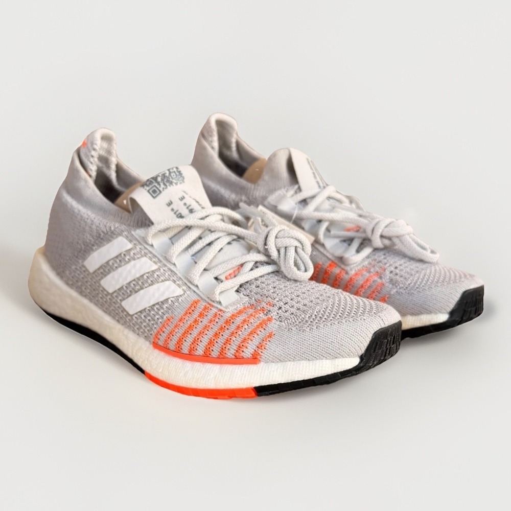 Adidas PulseBoost HD FU7342 Women SZ 5 Mesh Athletic Running Shoes Gray & Coral - Picture 13 of 16